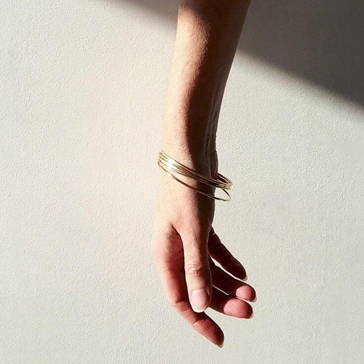 Solid 9ct Stacking Bangle