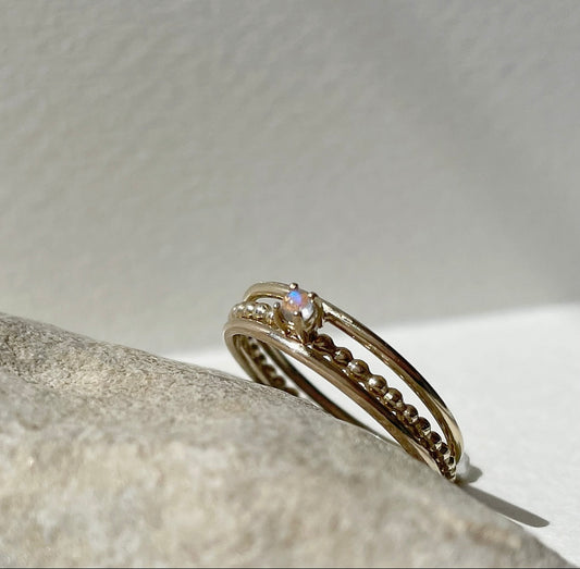 Moonstone Stacking Ring Set