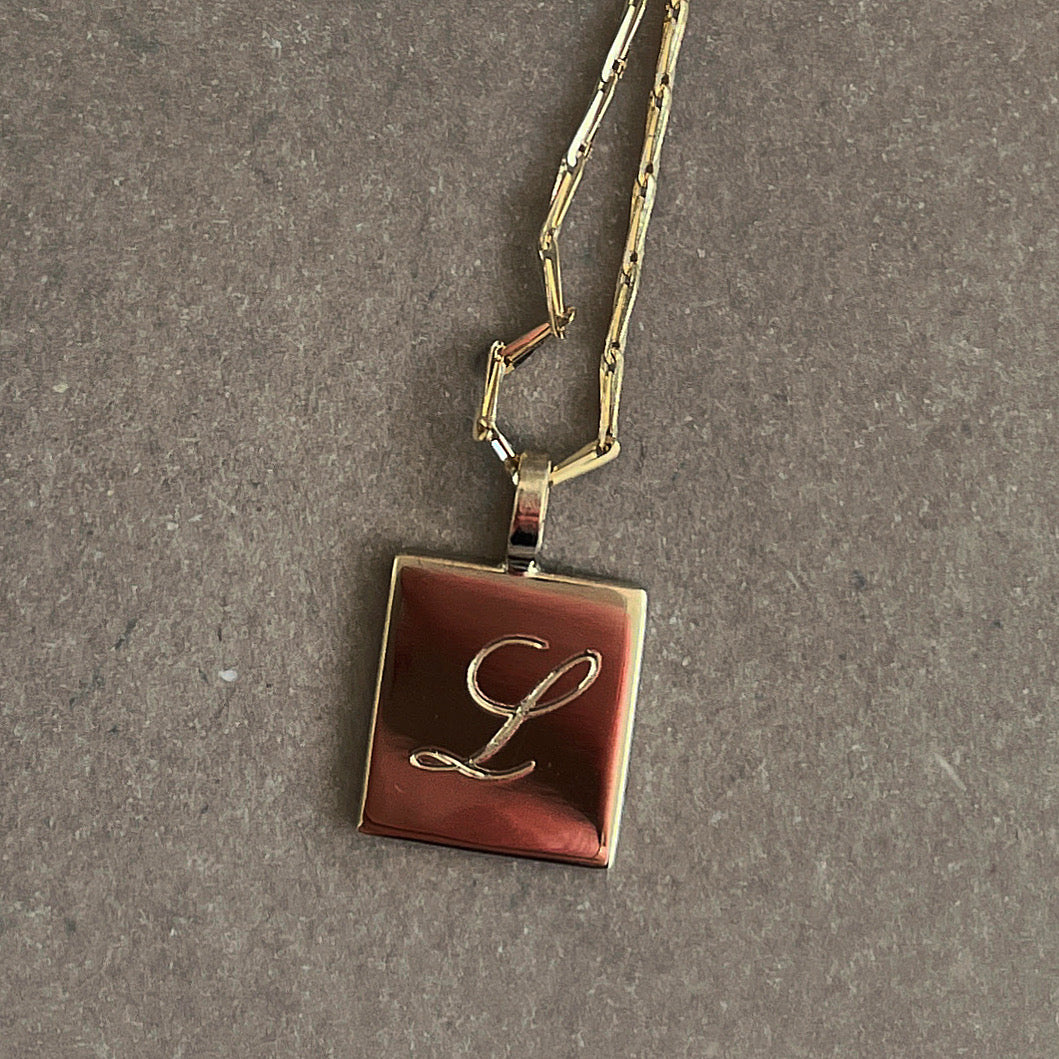 Initial Tag Necklace