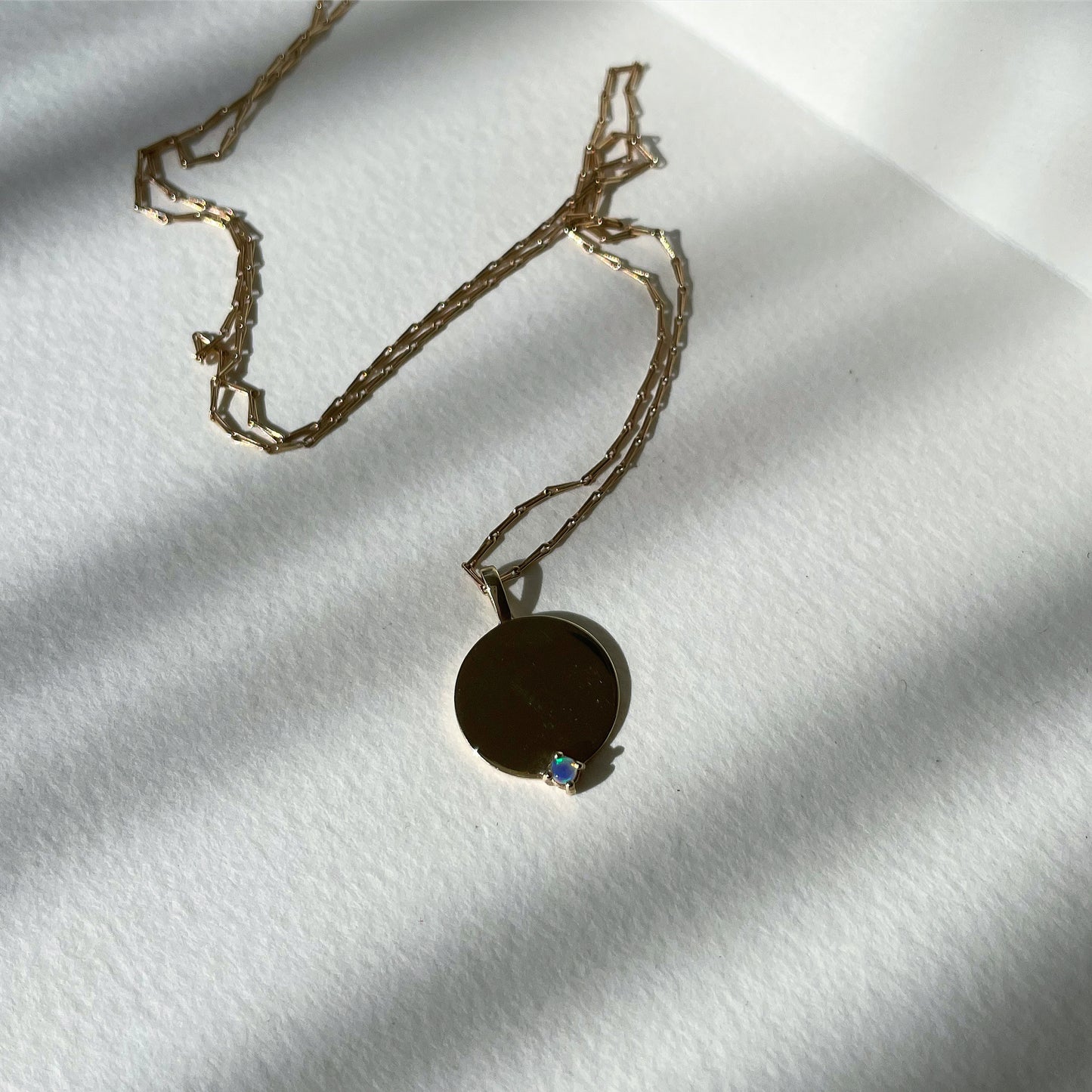 Opal Disc Pendant