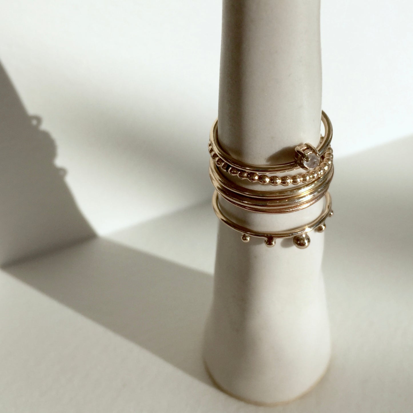 Moonstone Stacking Ring Set