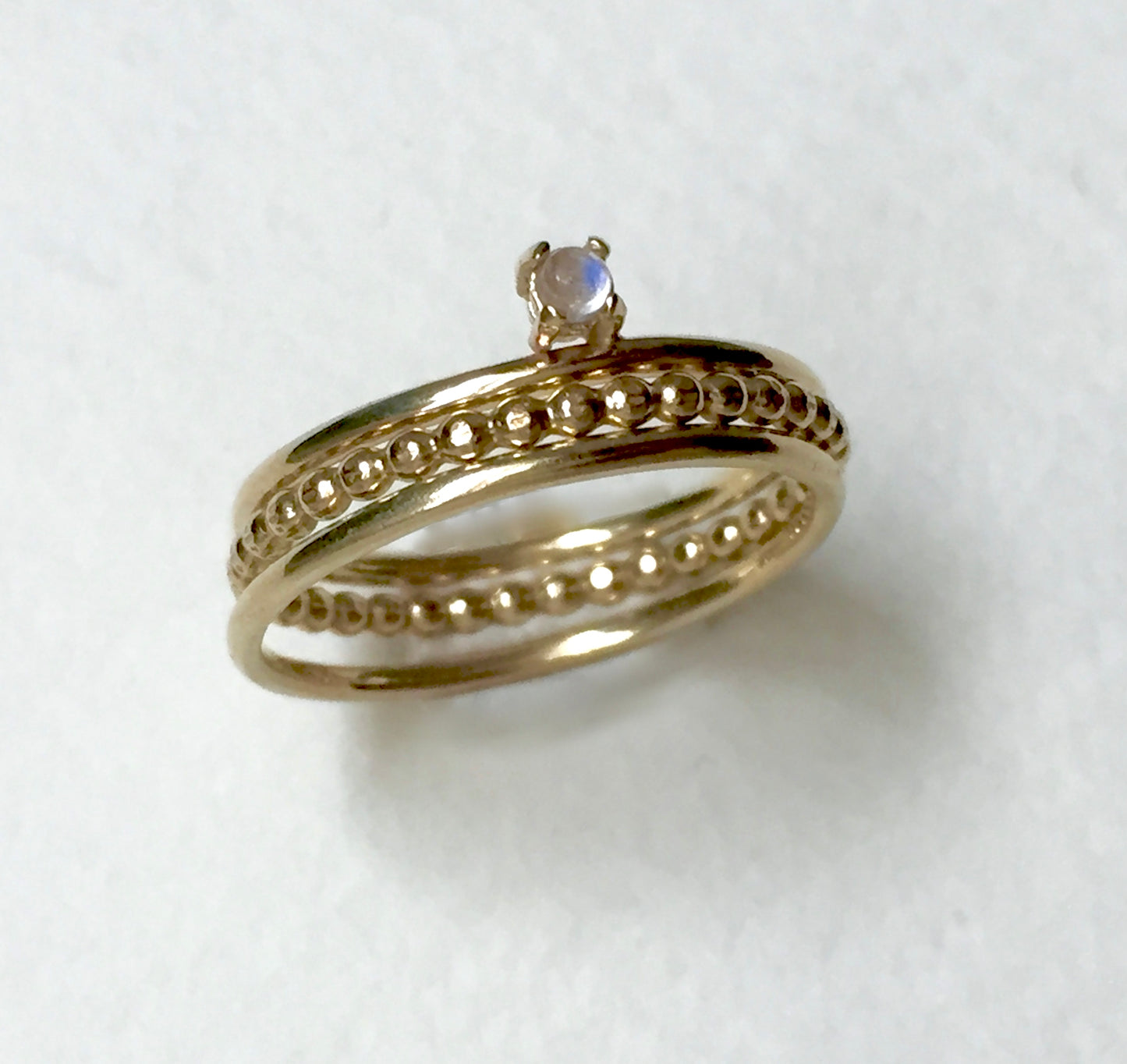 Moonstone Stacking Ring Set