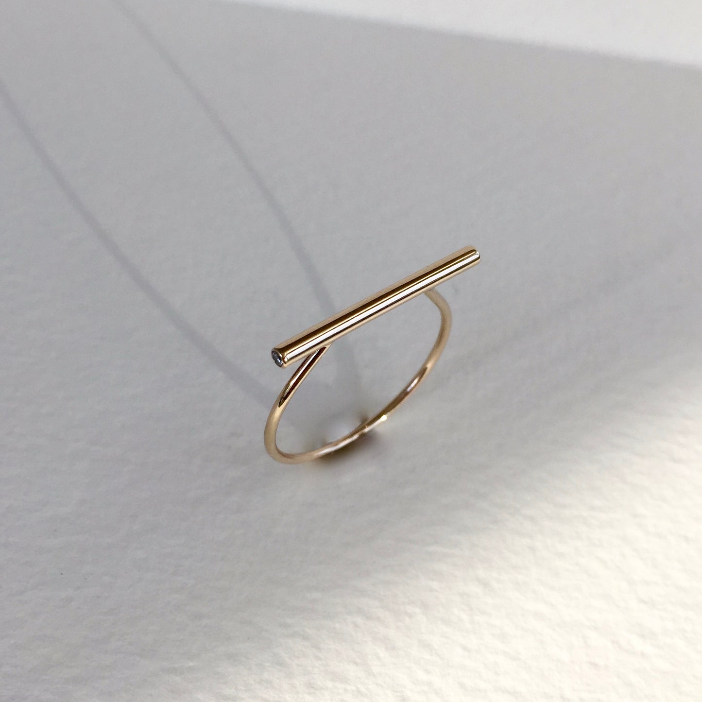 Diamond Bar Ring