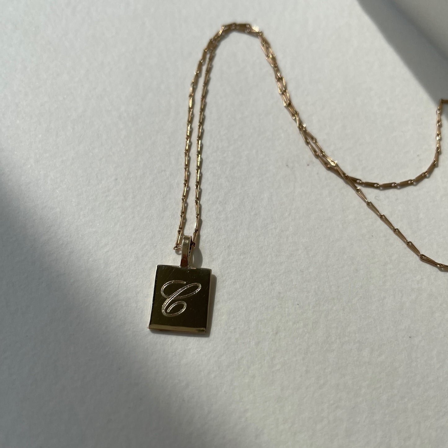 Initial Tag Necklace